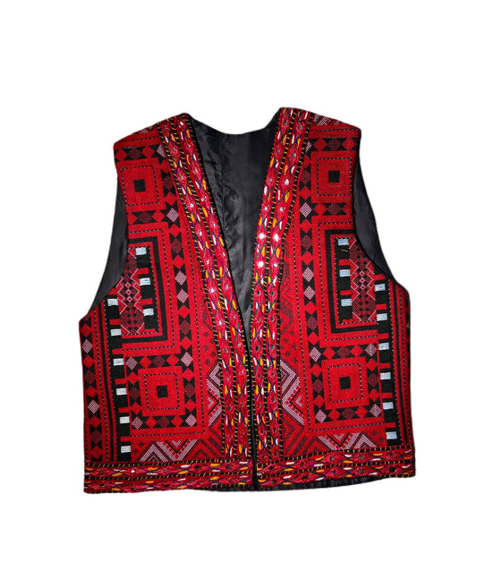 Kids/Xtra Small Ethnic Afghan Waistcoat -Boho/Bohemian/Vintage